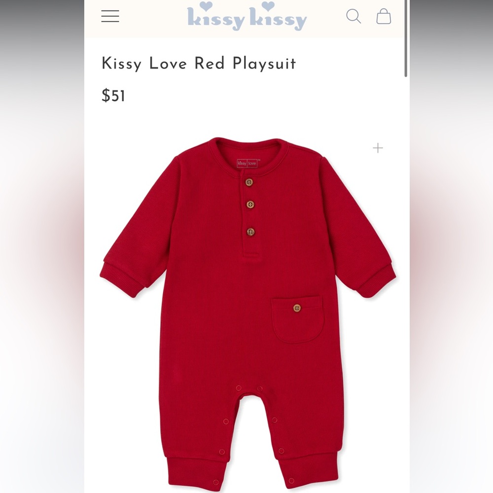 Kissy kissy red play suit